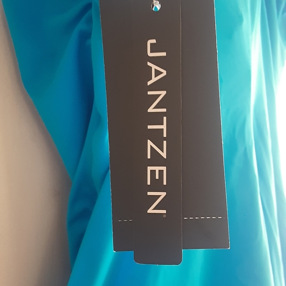 🆕️ Jantzen NWT Turquoise One Piece Swimsuit Size 10 - Picture 4 of 16